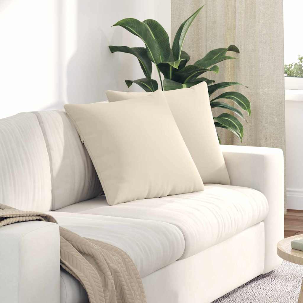 VidaXL Sofakissen 2 Stück Beige 50 x 50 cm Stoff