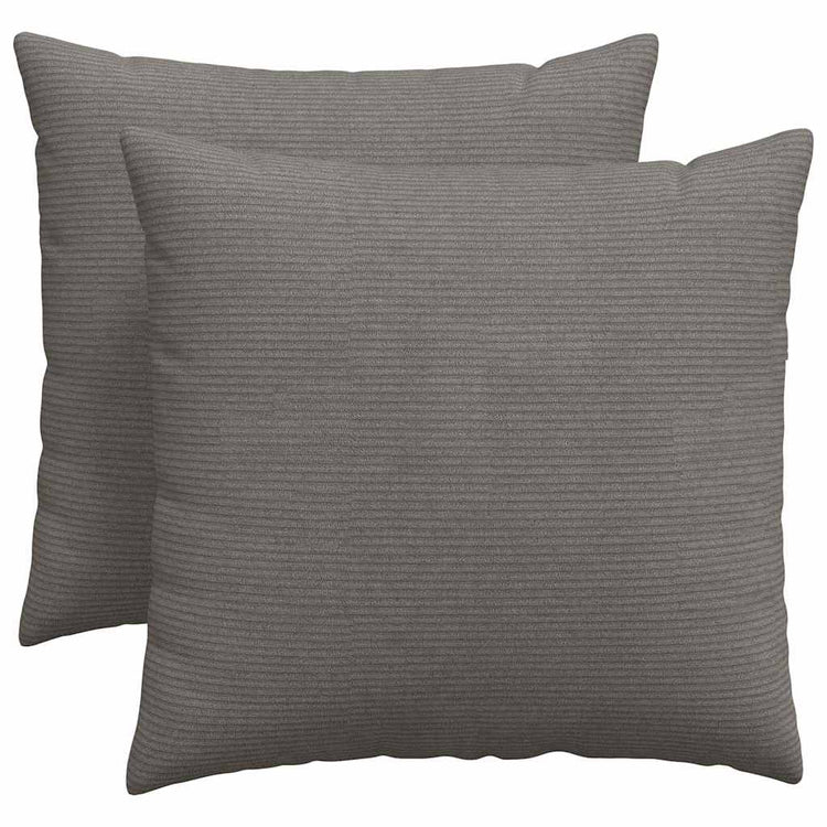 VidaXL Sofakissen 2 Stück hellgrau 50 x 50 cm Cordstoff