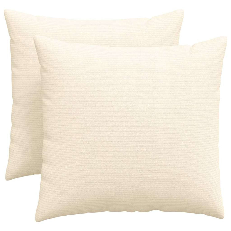 VidaXL Sofakissen 2 Stück Creme 50 x 50 cm Cordstoff