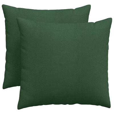 VidaXL Sofakissen 2 Stück dunkelgrün 50 x 50 cm Cordstoff