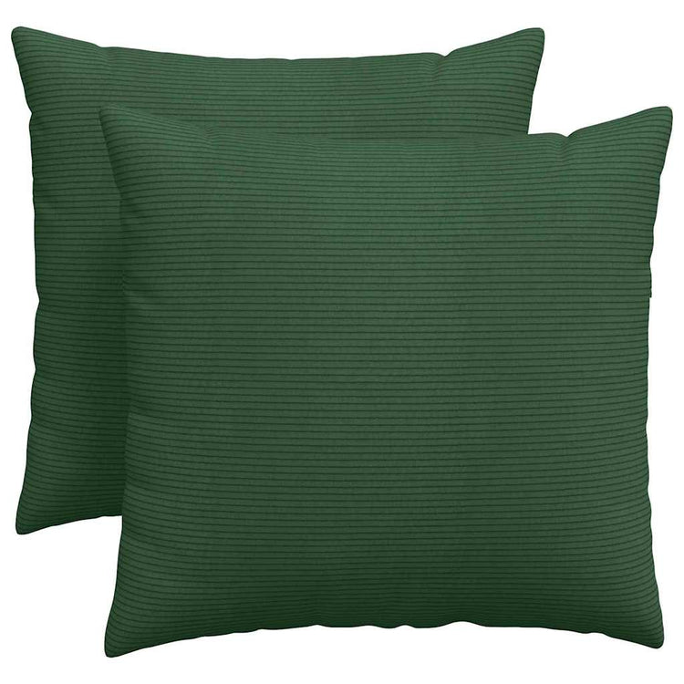 VidaXL Sofakissen 2 Stück dunkelgrün 50 x 50 cm Cordstoff
