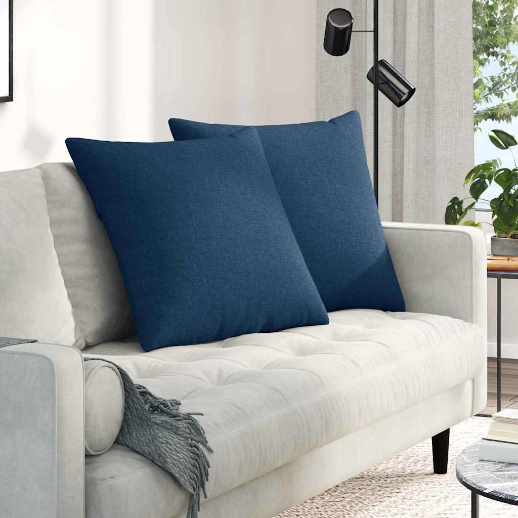 VidaXL Sofakissen 2 Stück blau 60 x 60 cm Stoff