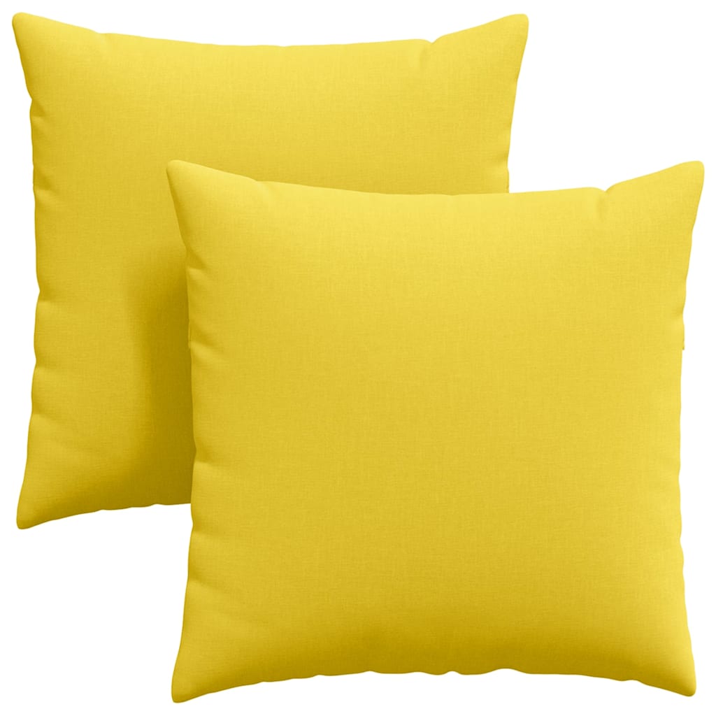 Vidaxl Sofakissen 2 Stück hellgelb 60 x 60 cm Stoff