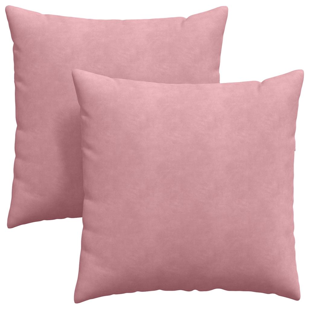VidaXL Sofakissen 2 Stück rosa 60 x 60 cm Cordstoff