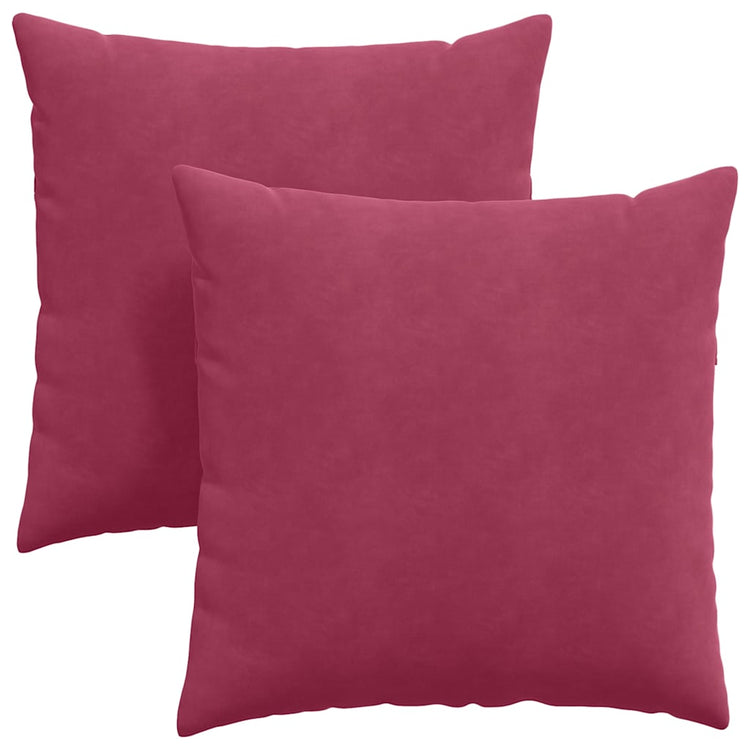 VidaXL Sofakissen, 2 Stück, Weinrot, 60 x 60 cm Cordstoff