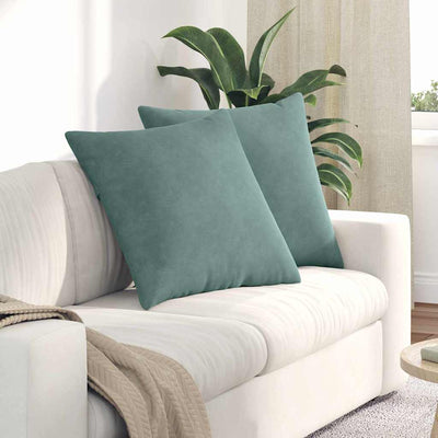 VidaXL Sofakissen 2 Stück meergrün 60 x 60 cm Cordstoff