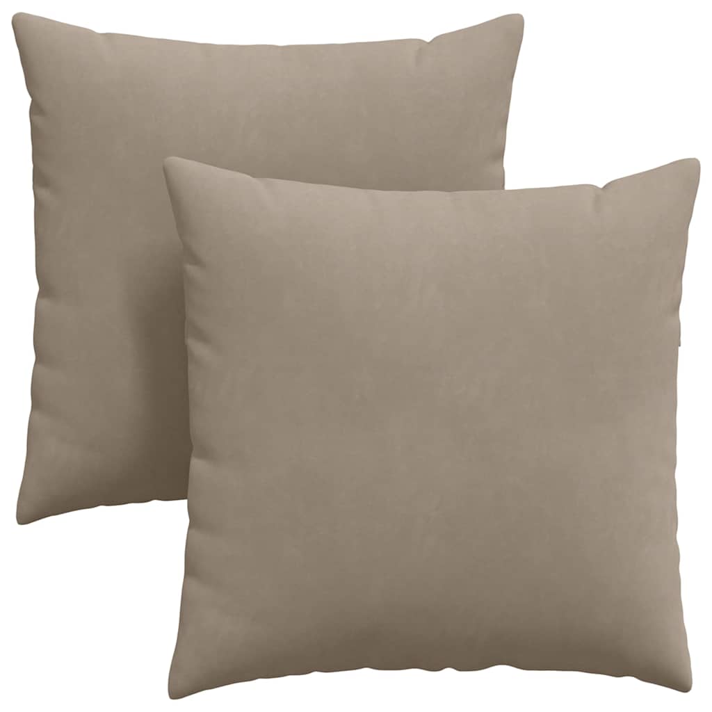VidaXL Sofakissen 2 Stück Taupe 60 x 60 cm Stoff