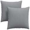 VidaXL Sofakissen 2 Stück hellgrau 80 x 80 cm Stoff