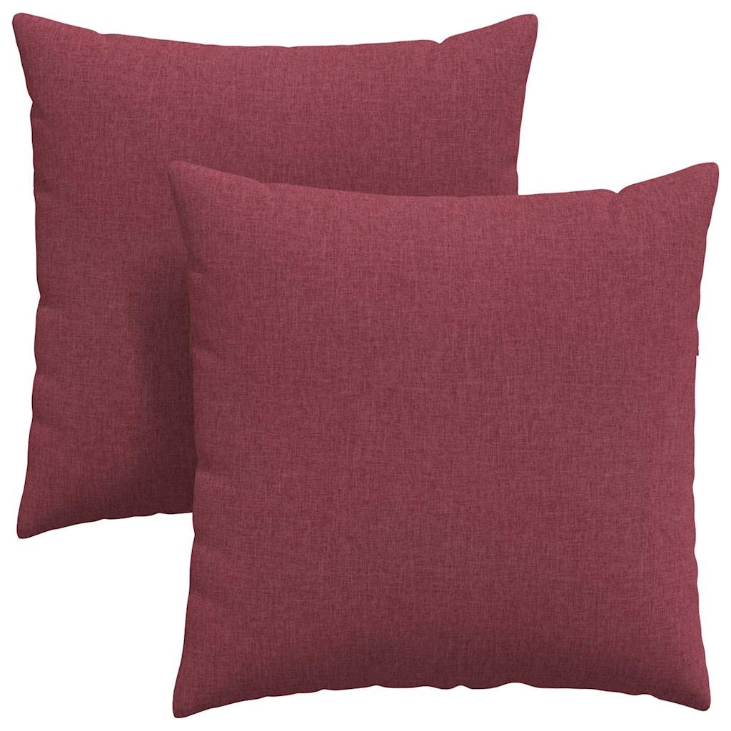 VidaXL Sofakissen 2 Stk. Weinrot 80 x 80 cm Stoff
