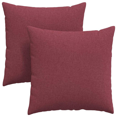 VidaXL Sofakissen 2 Stk. Weinrot 80 x 80 cm Stoff
