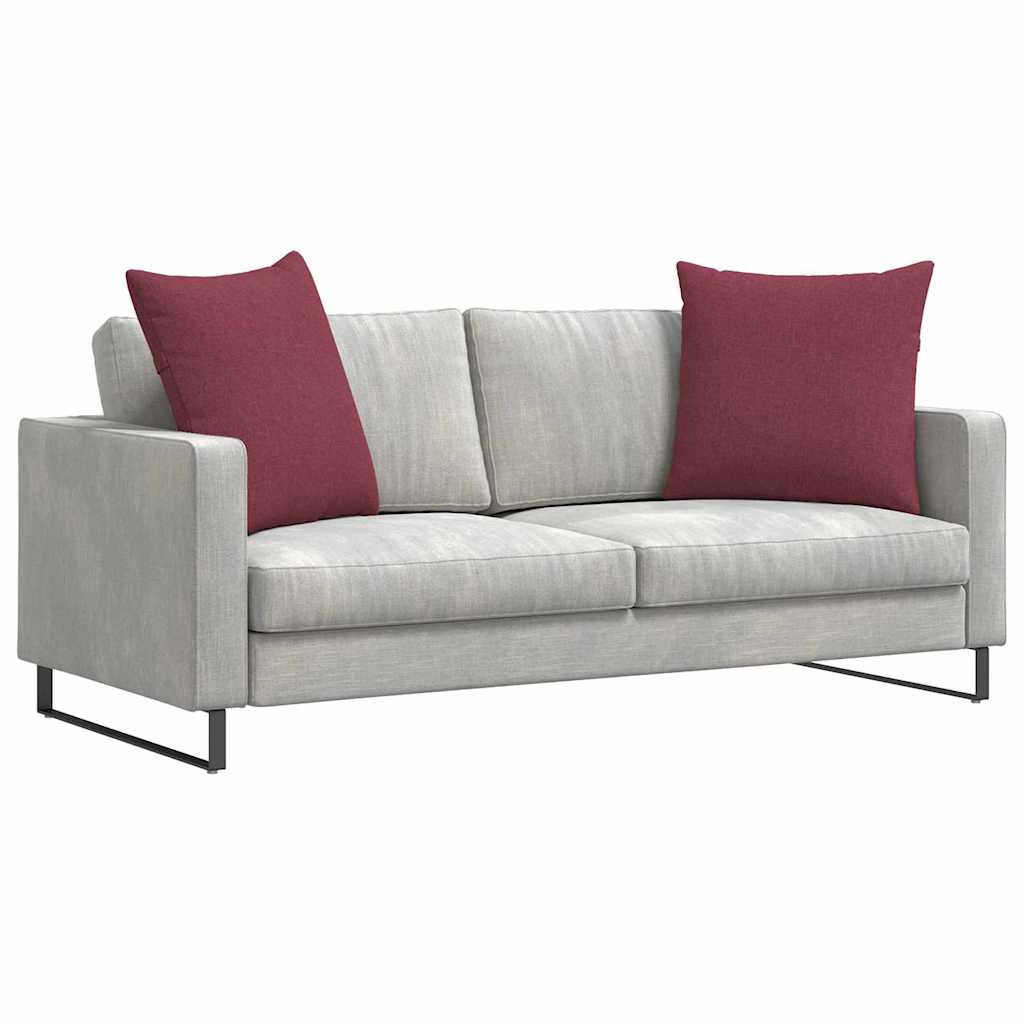 VidaXL Sofakissen 2 Stk. Weinrot 80 x 80 cm Stoff