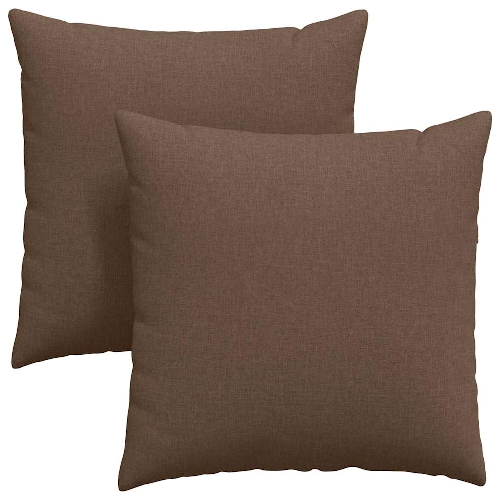 VidaXL Sofakissen 2 Stück braun 80 x 80 cm Stoff