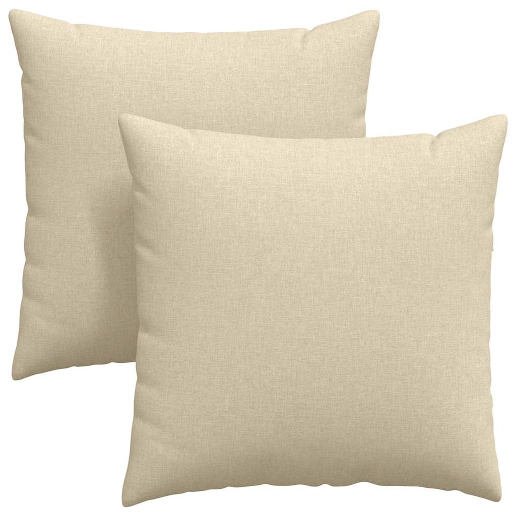 VidaXL Sofakissen 2 Stück Creme 80 x 80 cm Stoff