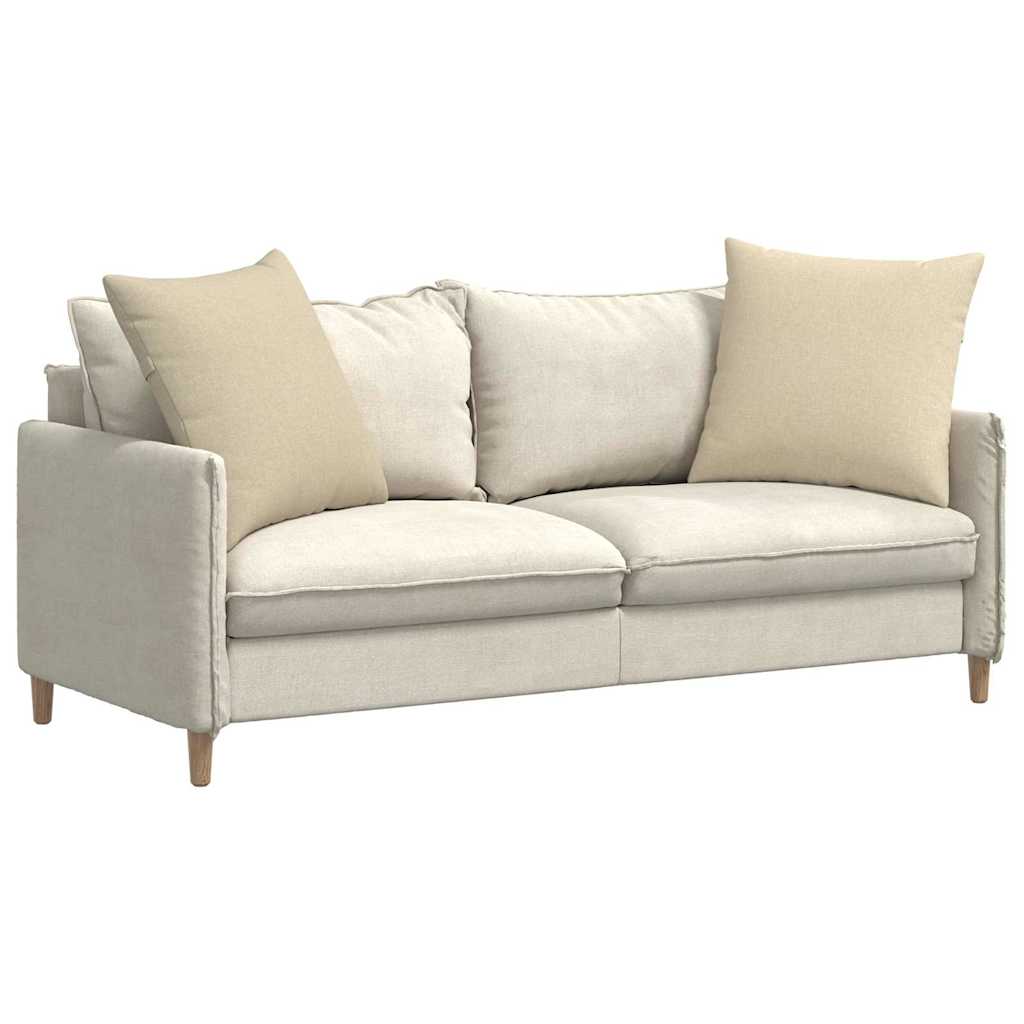 VidaXL Sofakissen 2 Stück Creme 80 x 80 cm Stoff