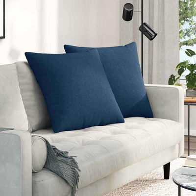 VidaXL Sofakissen 2 Stück blau 80 x 80 cm Stoff