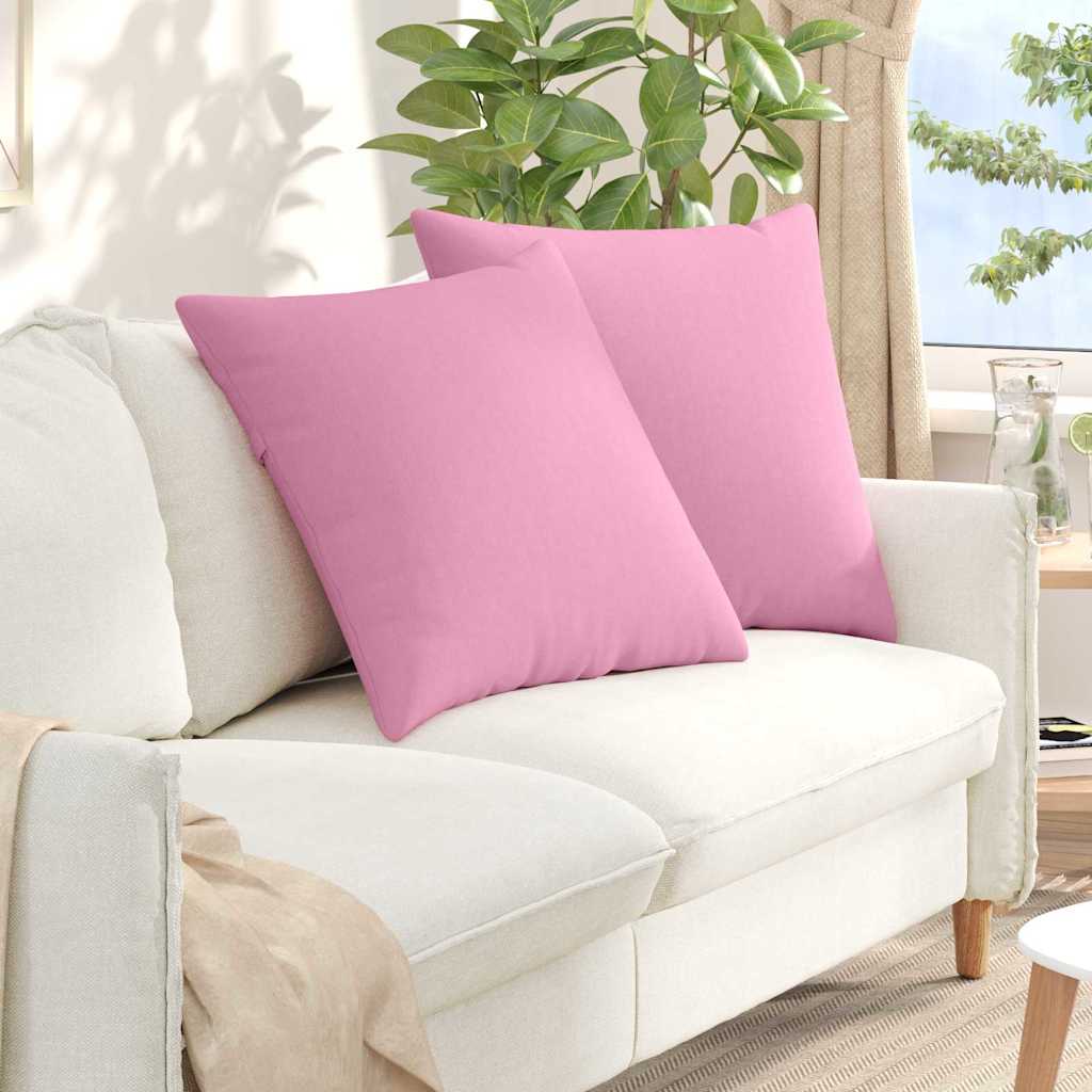 VidaXL Sofakissen 2 Stück rosa 80 x 80 cm Stoff