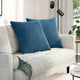 VidaXL Sofakissen 2 Stück blau 80 x 80 cm Cordstoff