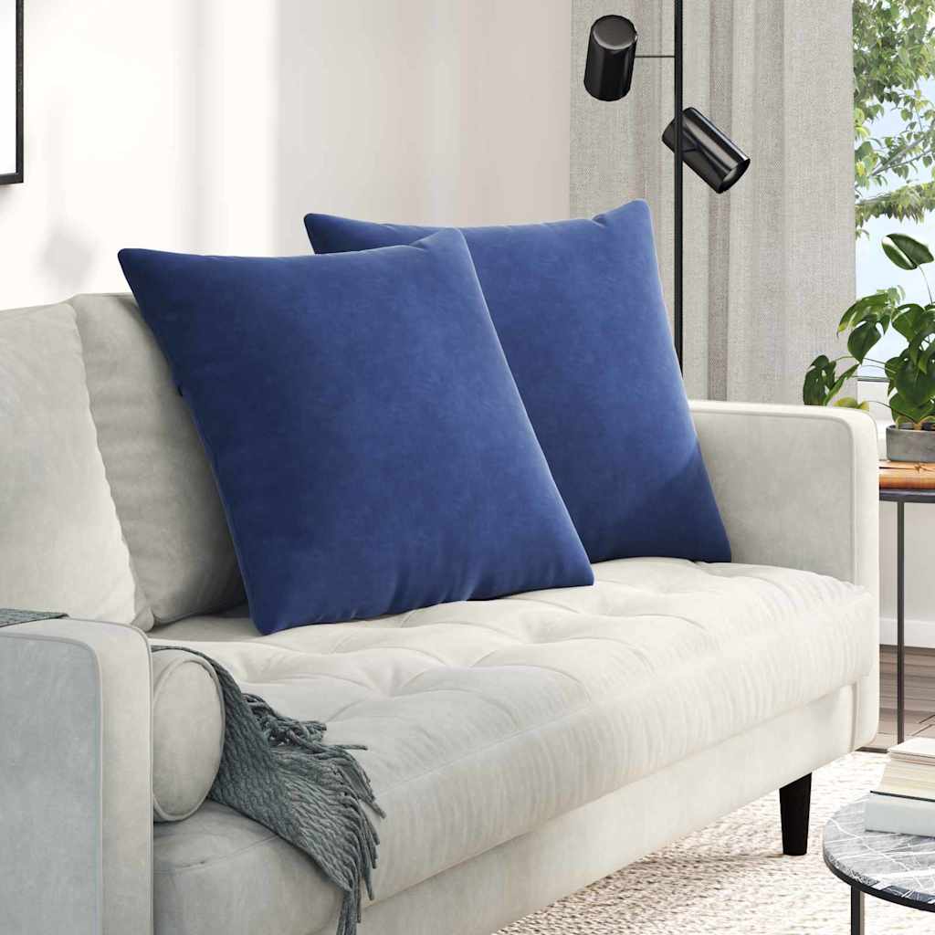 VidaXL Sofakissen, 2 Stück, Polizeiblau, 80 x 80 cm Cordstoff