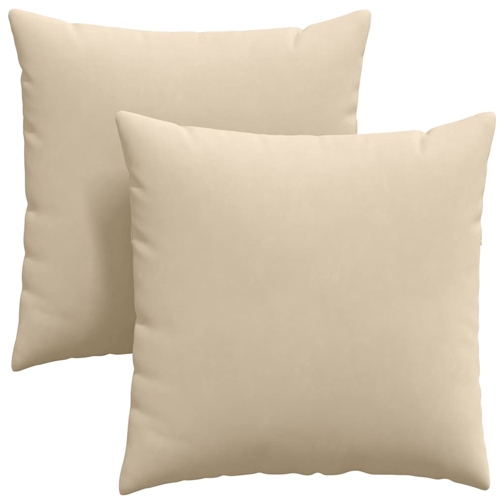 VidaXL Sofakissen 2 Stück Creme 80 x 80 cm Stoff