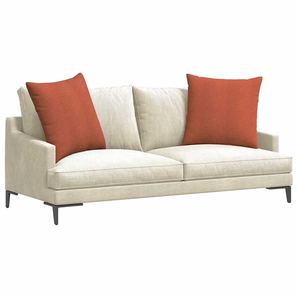 VidaXL Sofakissen 2 Stück rot-orange 80 x 80 cm Cordstoff
