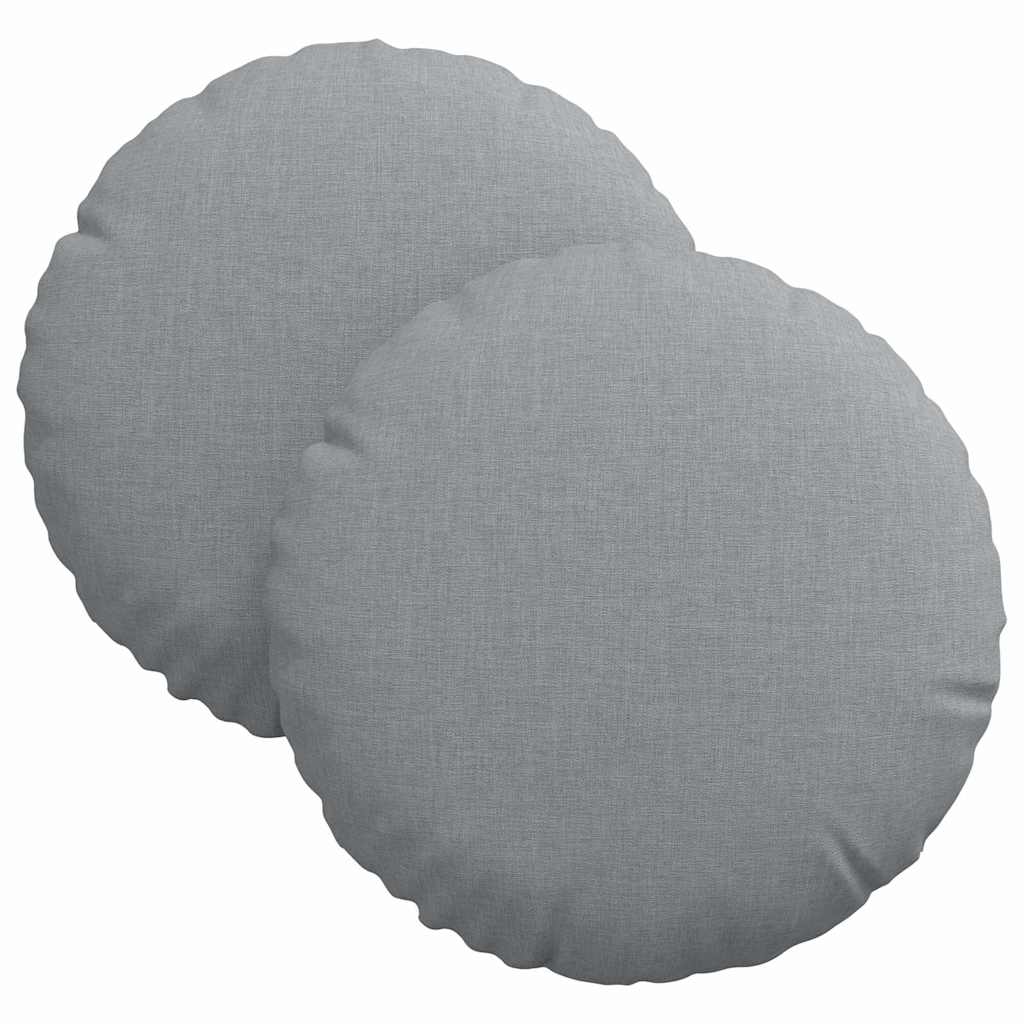 Vidaxx Sitzkissen 2 Stück hellgrau ø30 x 13 cm Stoff