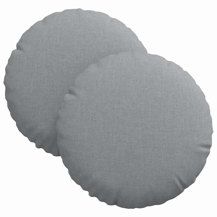 Vidaxx Sitzkissen 2 Stück hellgrau ø30 x 13 cm Stoff