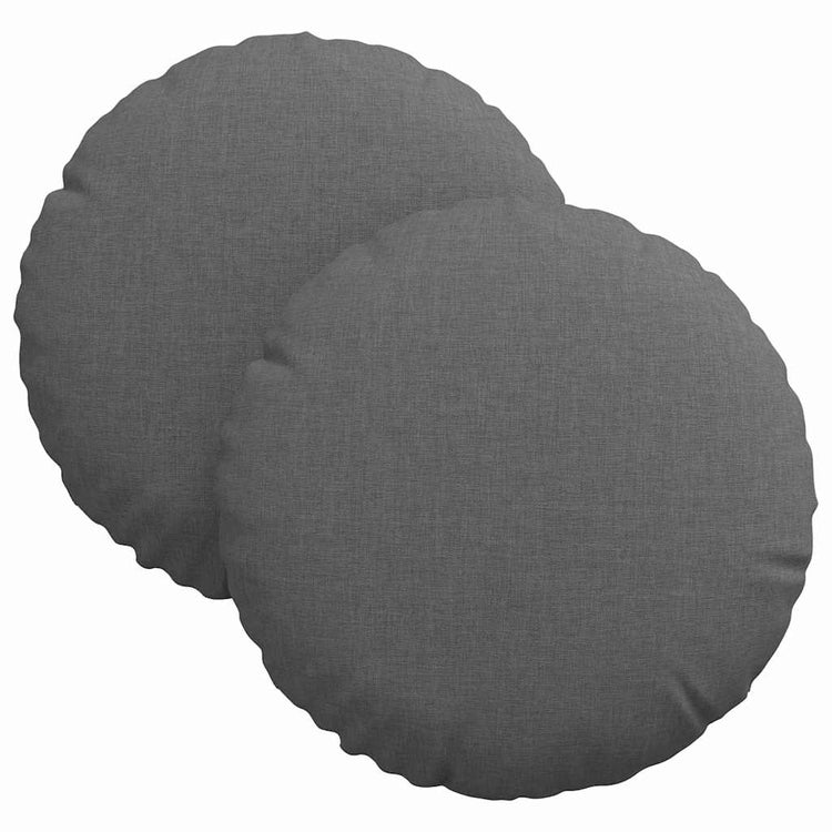 Vidaxx Sitzkissen 2 Stück dunkelgrau ø30 x 13 cm Stoff