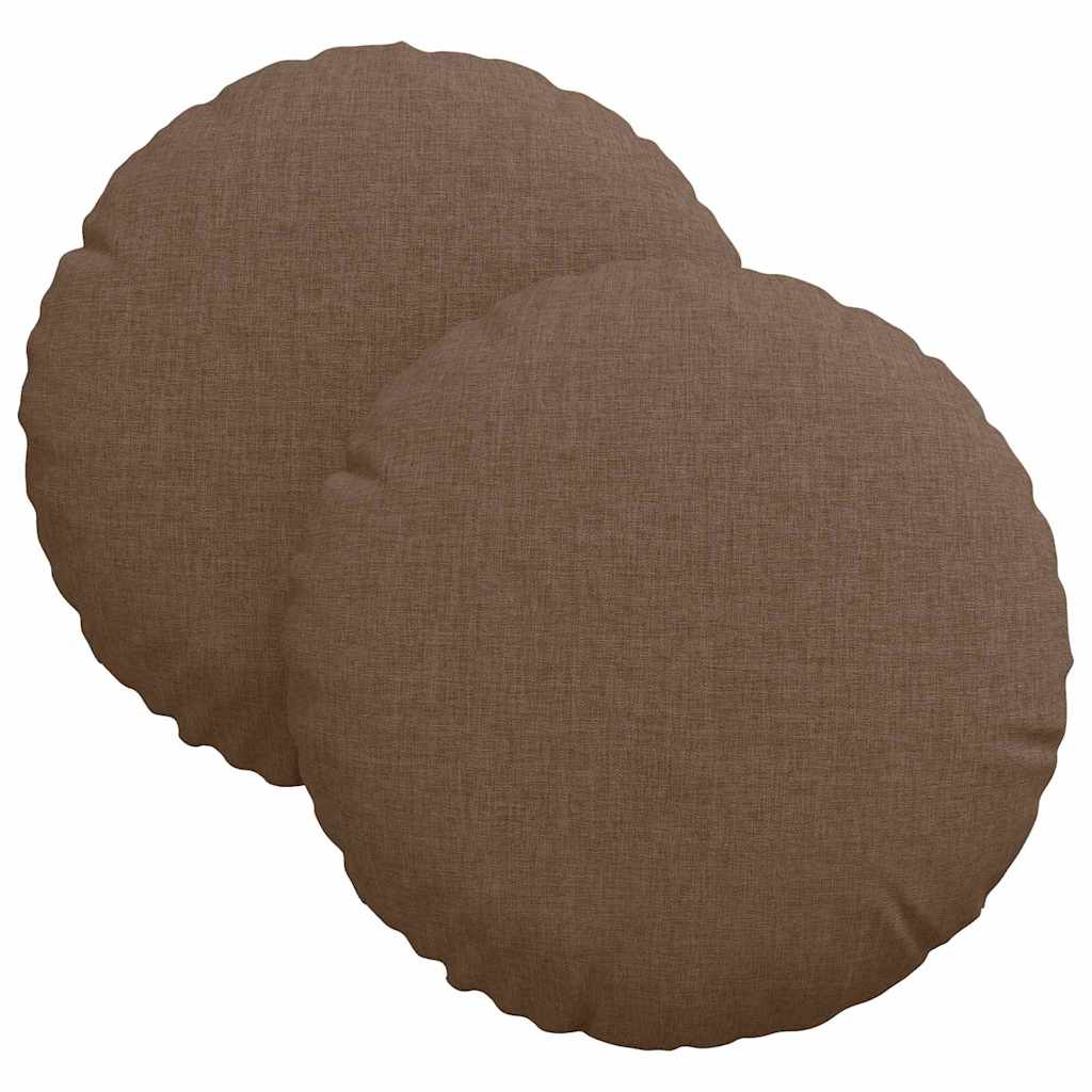 Vidaxx Sitzkissen 2 Stück braun ø30 x 13 cm Stoff