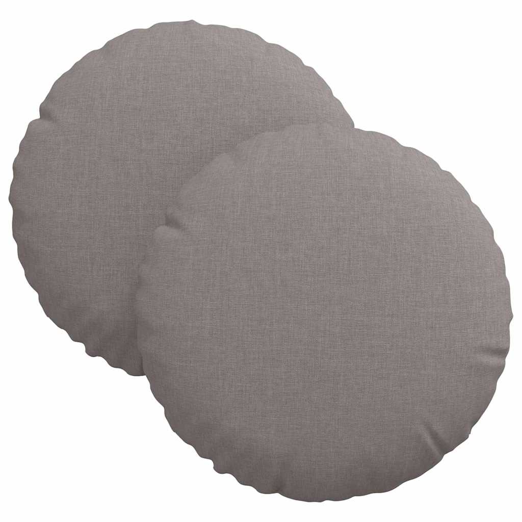Vidaxx Sitzkissen 2 Stück Taupe ø30 x 13 cm Stoff