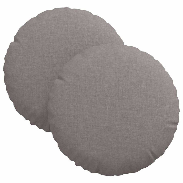 Vidaxx Sitzkissen 2 Stück Taupe ø30 x 13 cm Stoff