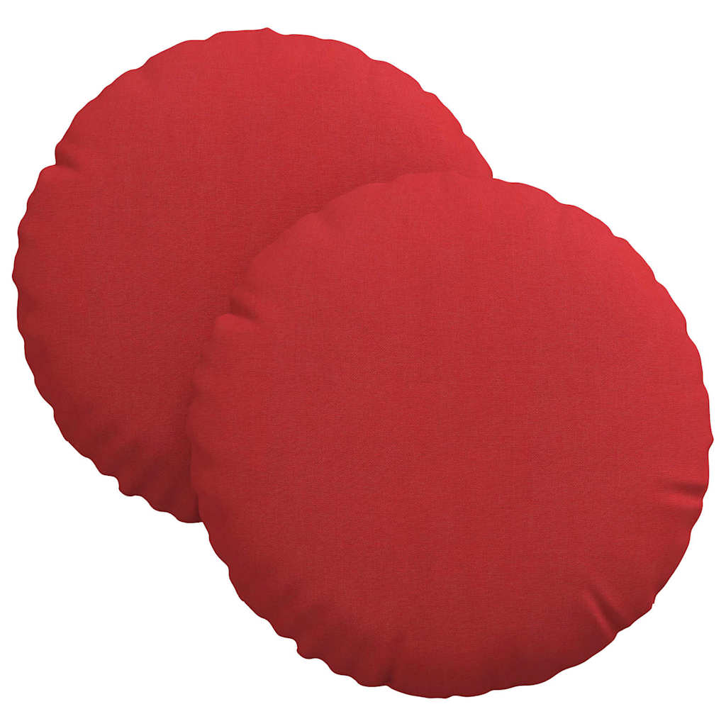 Vidaxx Sitzkissen 2 Stück rot ø30 x 13 cm Stoff