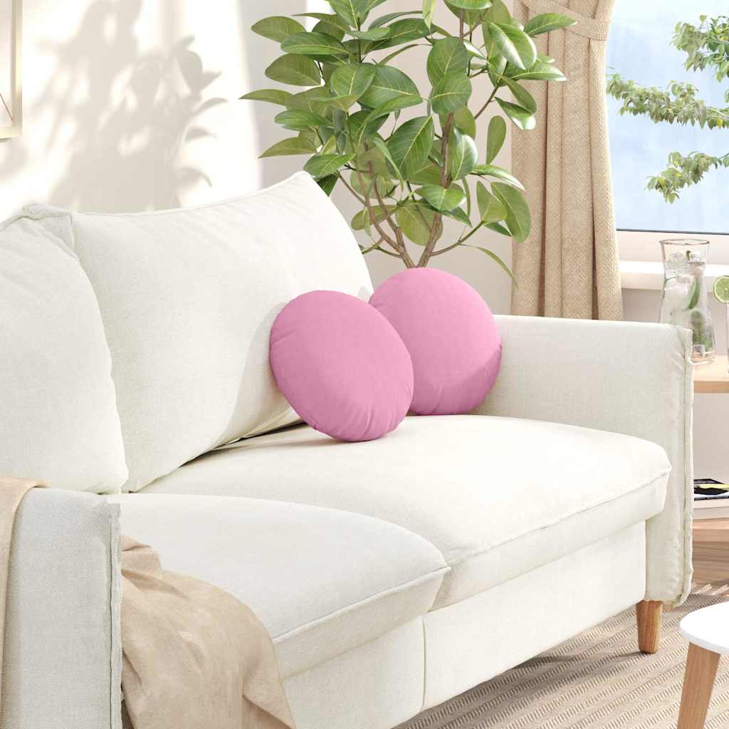 VidaXL Sitzkissen 2 Stück rosa ø30 x 13 cm Stoff