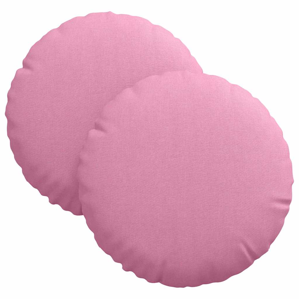 VidaXL Sitzkissen 2 Stück rosa ø30 x 13 cm Stoff