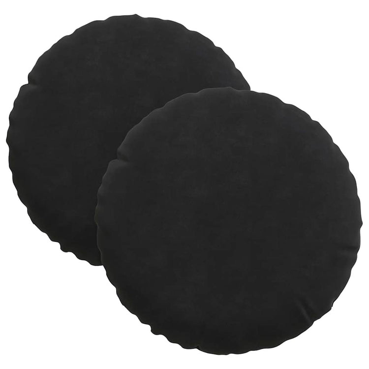Vidaxx Sitzkissen 2 Stück schwarz ø 40 x 13 cm Samt