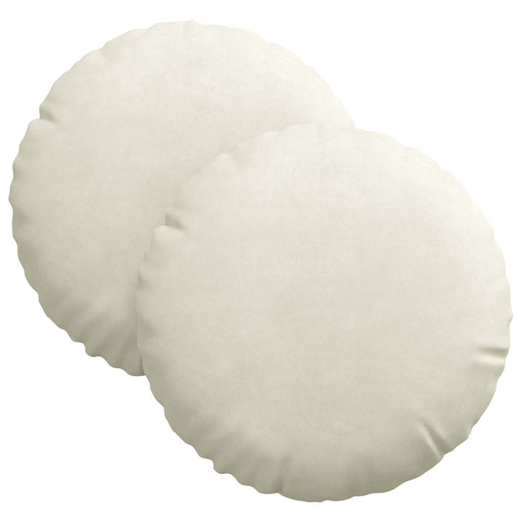 Vidaxx Sitzkissen 2 Stück Creme ø 40 x 13 cm Samt