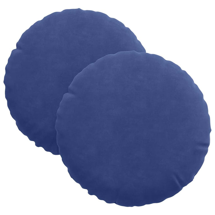 Vidaxx Sitzkissen 2 Stück polizeiblau ø 40 x 13 cm Samt