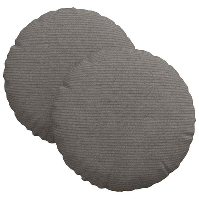 Vidaxx Sitzkissen 2 Stück hellgrau ø 30 x 13 cm Cordstoff