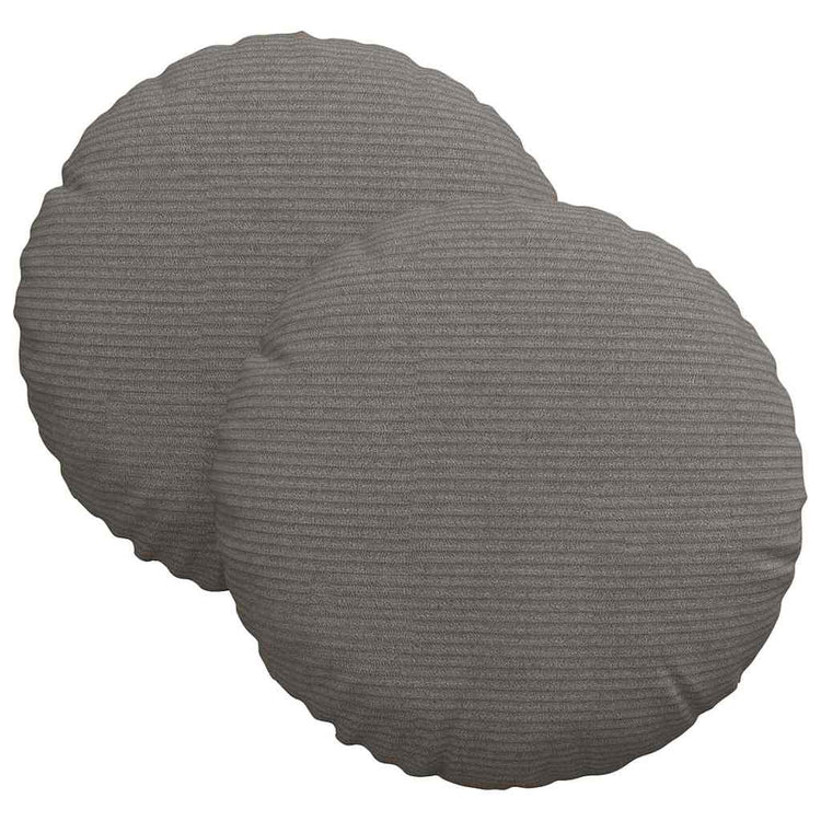 Vidaxx Sitzkissen 2 Stück hellgrau ø 30 x 13 cm Cordstoff