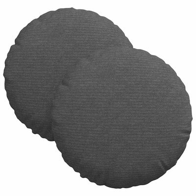 VidaXL Sitzkissen 2 Stück dunkelgrau ø 30 cm Baumwollstoff