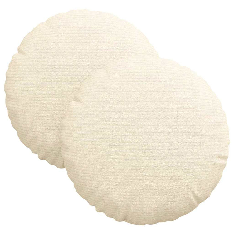 Vidaxx Sitzkissen 2 Stück creme ø 30 cm Baumwollstoff