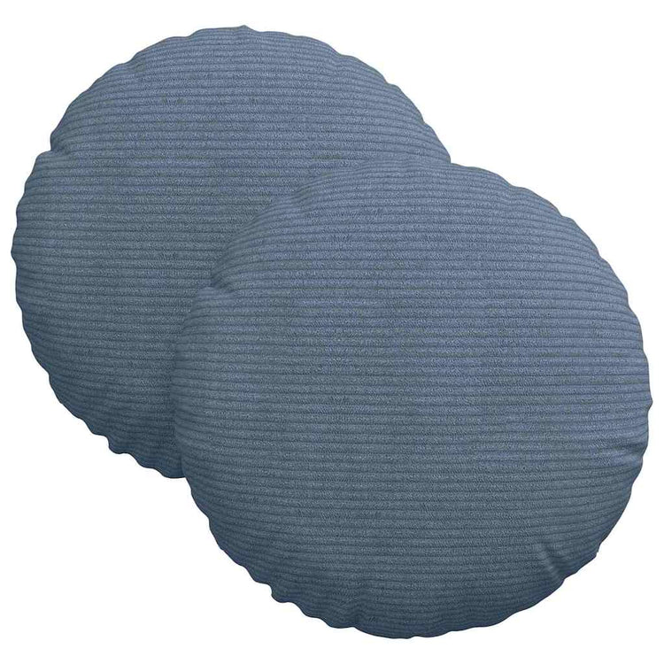 VidaXL Sitzkissen 2 Stück blau ø 30 cm Baumwollstoff