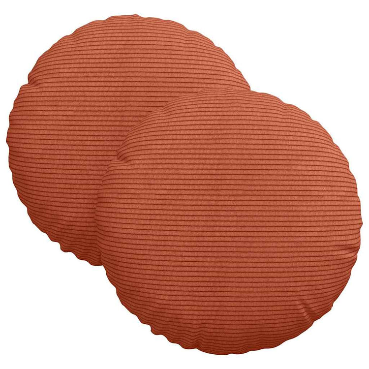 VidaXL Sitzkissen 2 Stück rot-orange ø 30 cm Baumwollstoff