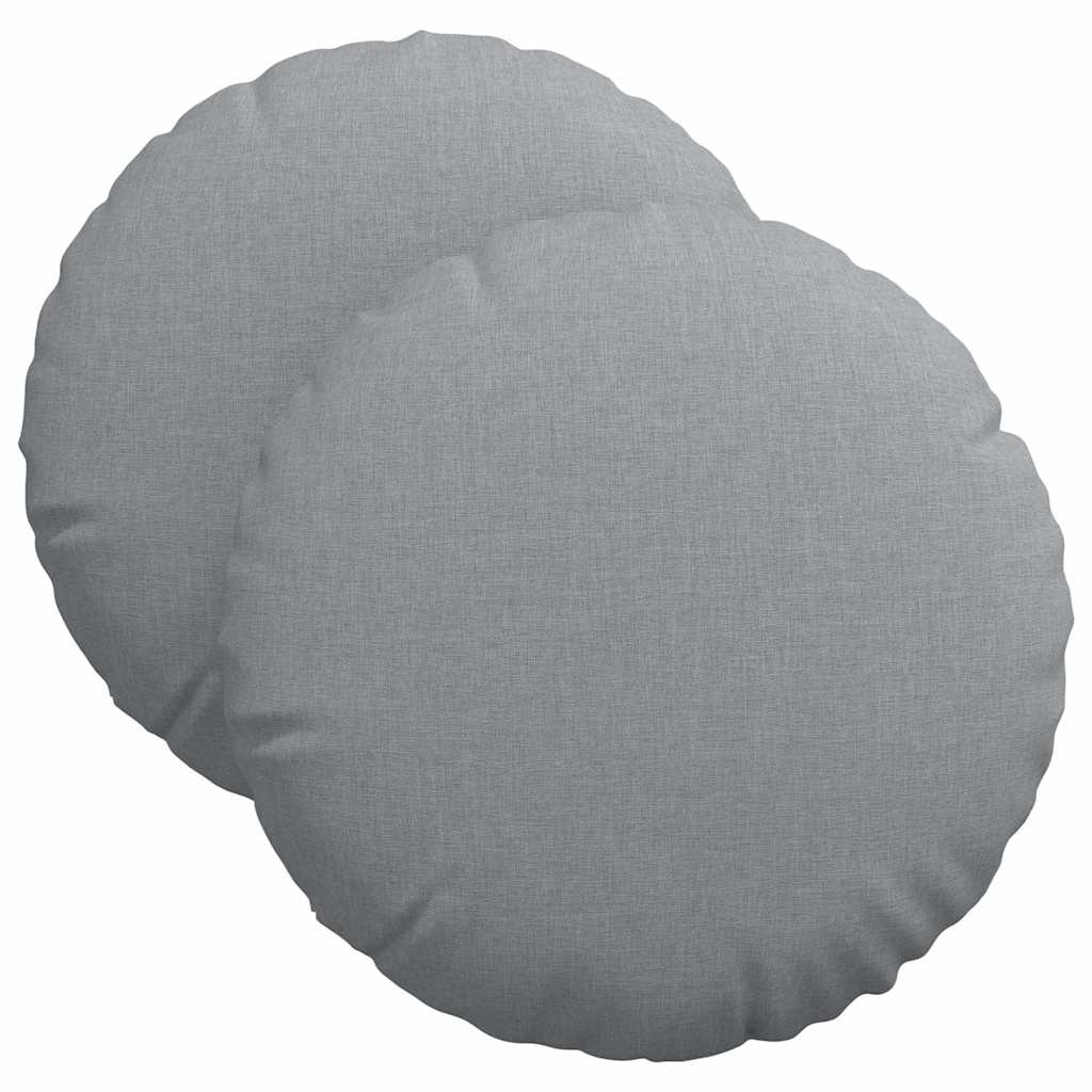 Vidaxx Sitzkissen 2 Stück hellgrau ø40 x 13 cm Stoff