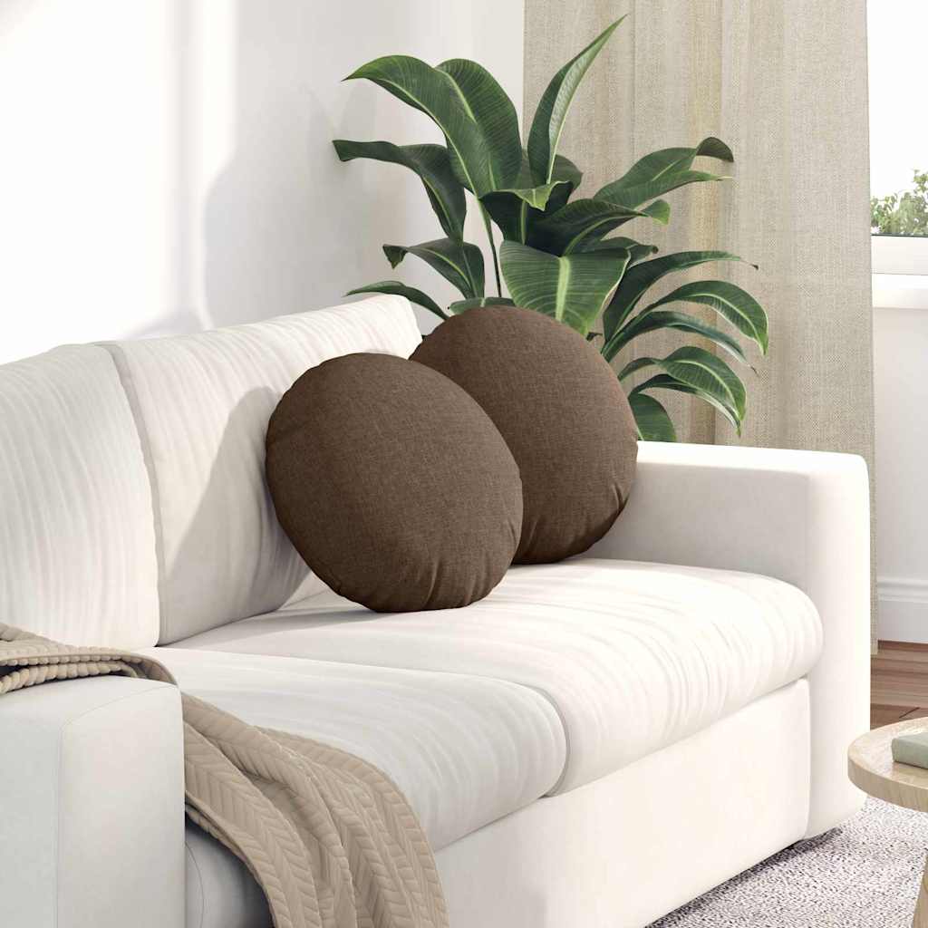 Vidaxx Sitzkissen 2 Stück braun ø40 x 13 cm Stoff