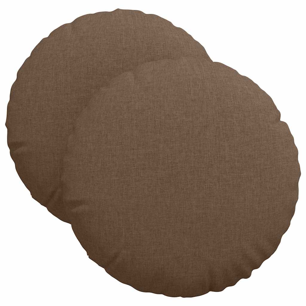 Vidaxx Sitzkissen 2 Stück braun ø40 x 13 cm Stoff