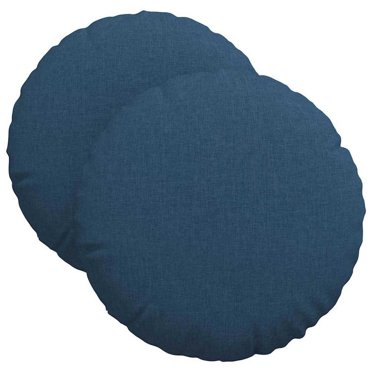 Vidaxx Sitzkissen 2 Stück blau ø40 x 13 cm Stoff