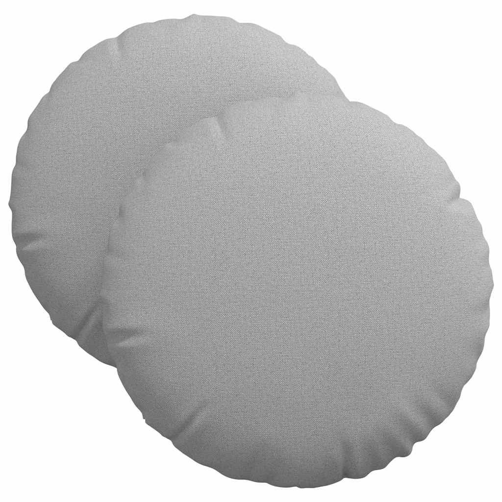 VidaXL Sitzkissen 2 Stk. Wolkengrau ø40 x 13 cm Stoff