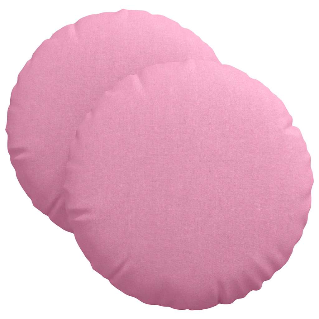 VidaXL Sitzkissen 2 Stück rosa ø40 x 13 cm Stoff