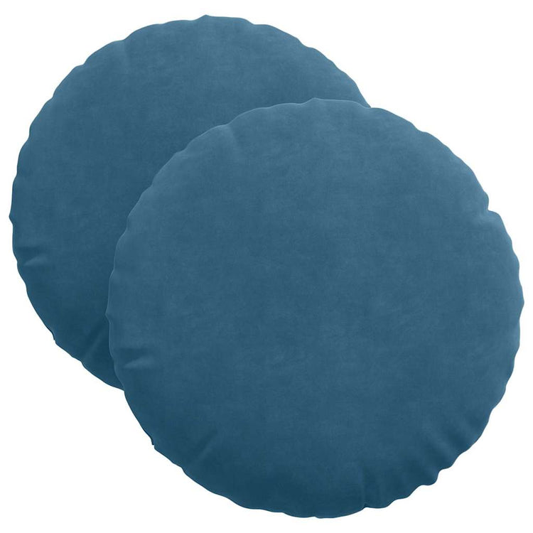 Vidaxx Sitzkissen 2 Stück blau ø 40 x 13 cm Samt