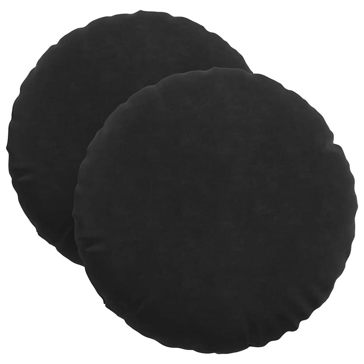 Vidaxx Sitzkissen 2 Stück schwarz ø 40 x 13 cm Samt